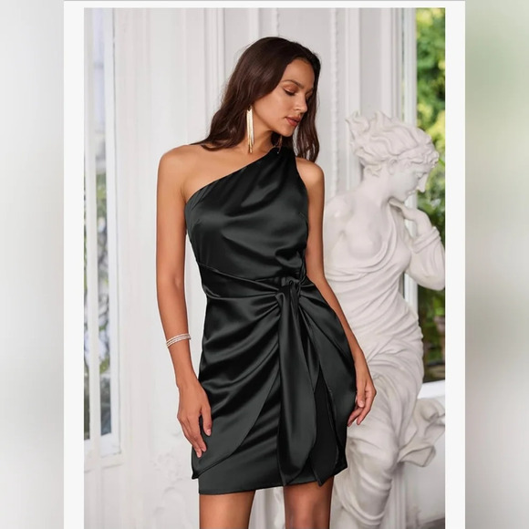 GRACE KARIN Satin Cocktail Dress #839 - Picture 10 of 13